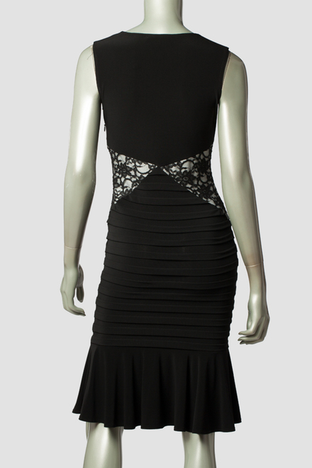Joseph Ribkoff dress style 144468. Black/vanilla. 3