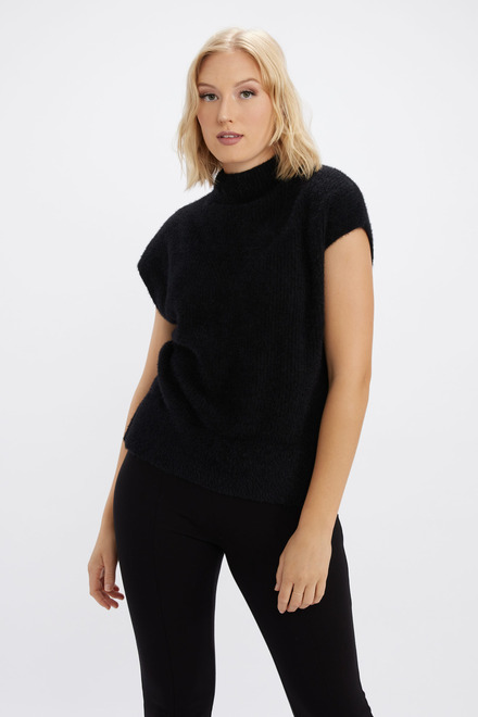 Short Sleeve Sweater Style K1247. Black