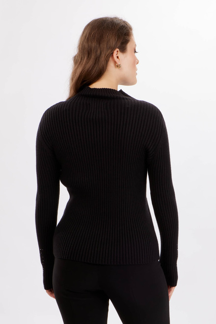 Beaded Front Sweater Style 234143U. Black. 2