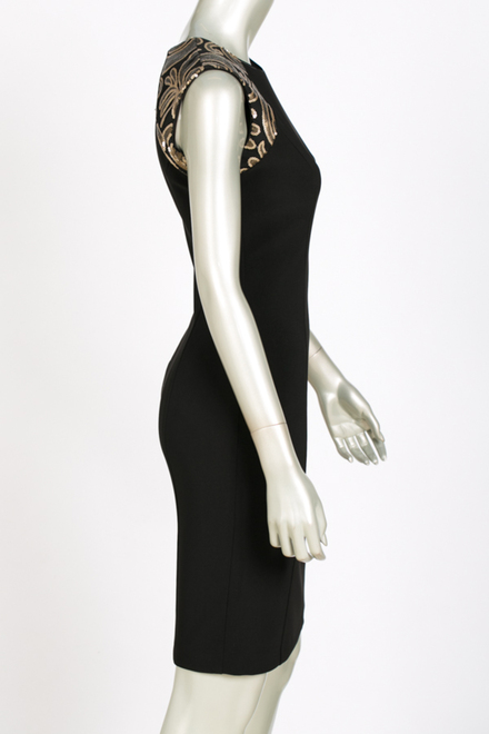 Joseph Ribkoff dress style 144574. Black/gold. 2