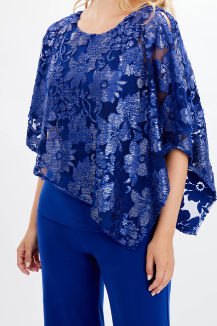 Floral Jacquard Top Style 234371. Royal. 3