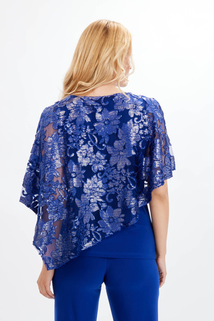 Floral Jacquard Top Style 234371. Royal. 2