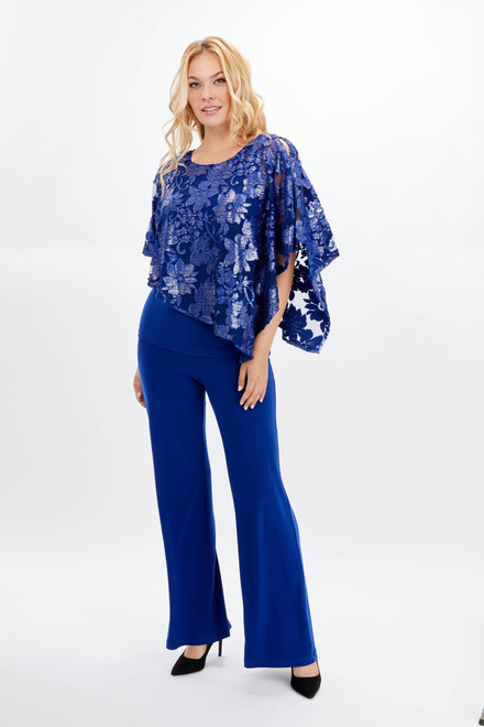 Floral Jacquard Top Style 234371. Royal. 5