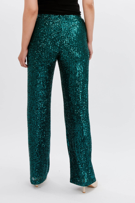 Sequin Wide Leg Pants Style 234245. Emerald. 2