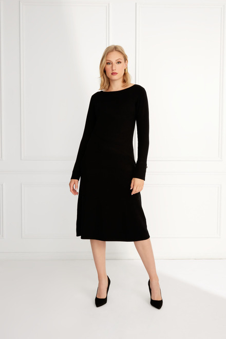 Knit Sweater Dress Style A2359. Black. 2