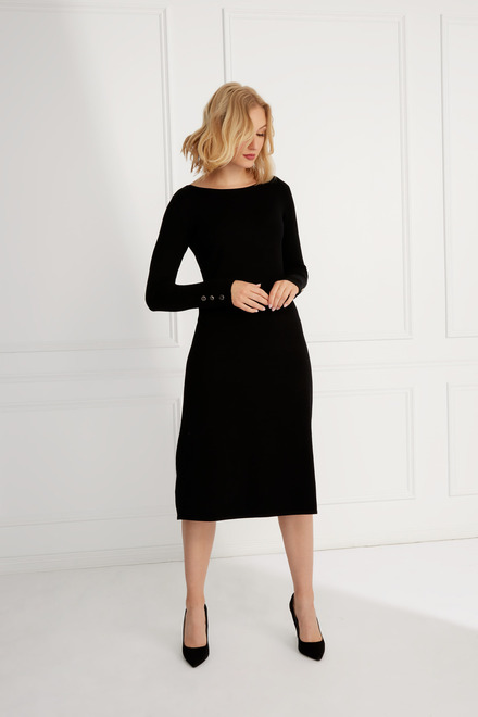 Knit Sweater Dress Style A2359. Black