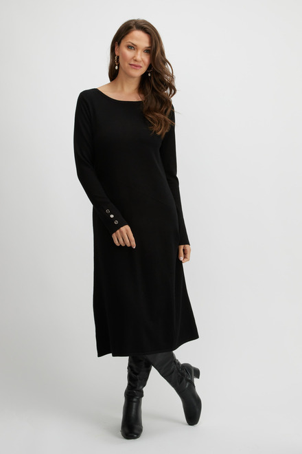 Knit Sweater Dress Style A2359. Black. 4