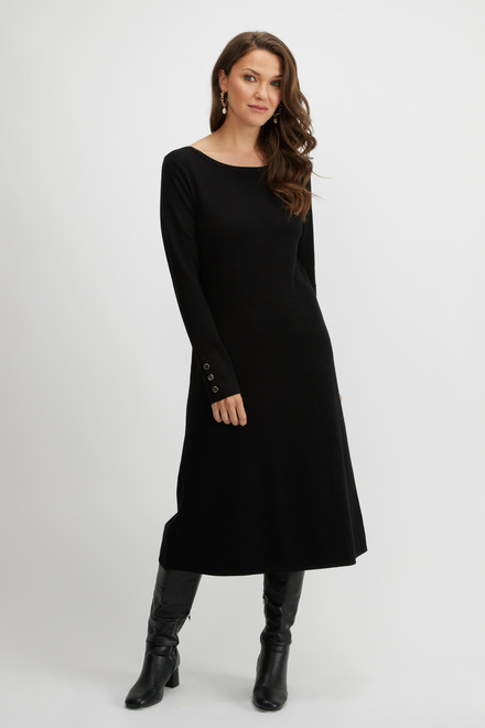 Knit Sweater Dress Style A2359. Black. 6