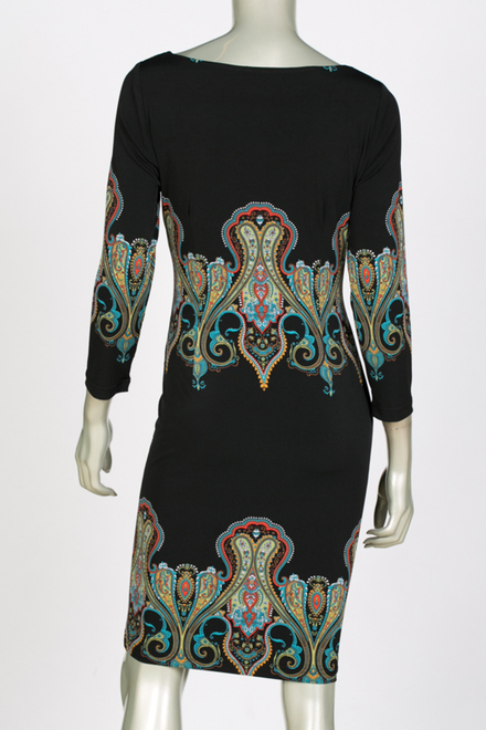 Joseph Ribkoff dress style 144736. Black/multi. 3