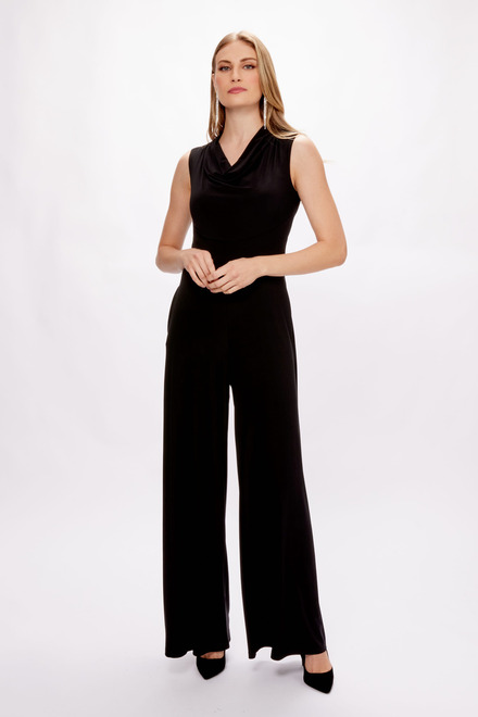 Draped Front Jumpsuit Style 233727