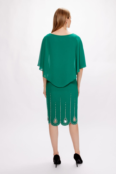 Chiffon Overlay Dress Style 233734. True Emerald. 2