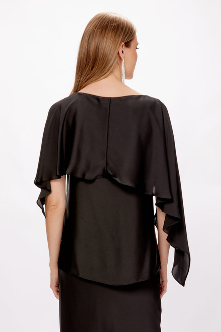 Silky Layered Top Style 234023. Black. 3