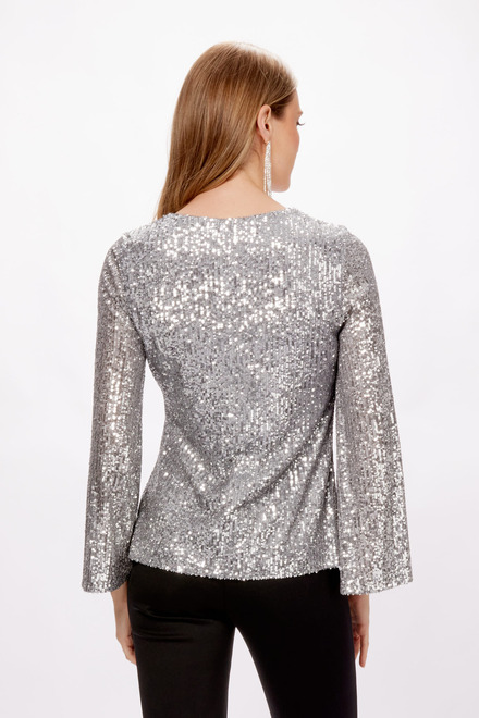 All-Over Sequin Top Style 234231. Silver Grey/silver. 2