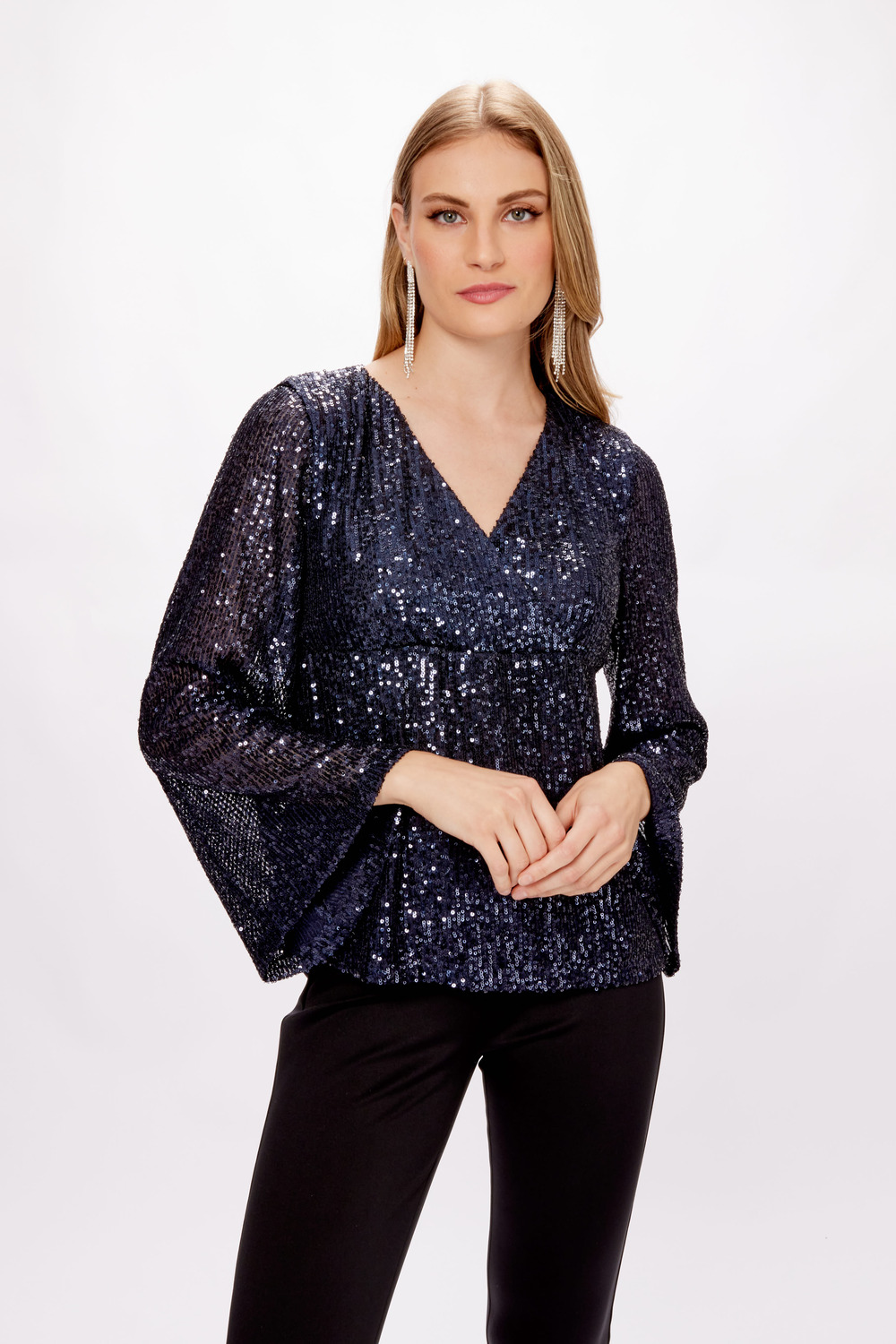 All-Over Sequin Top Style 234231. Midnight Blue/midnight Blue