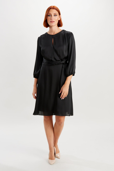 Keyhole Neck Dress Style 234127. Black. 4