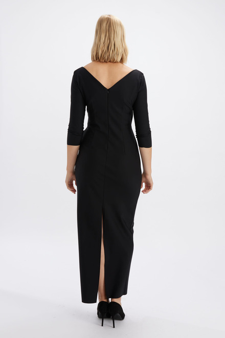 Surplice Ruffle Skirt Gown Style 8134289. Black. 2