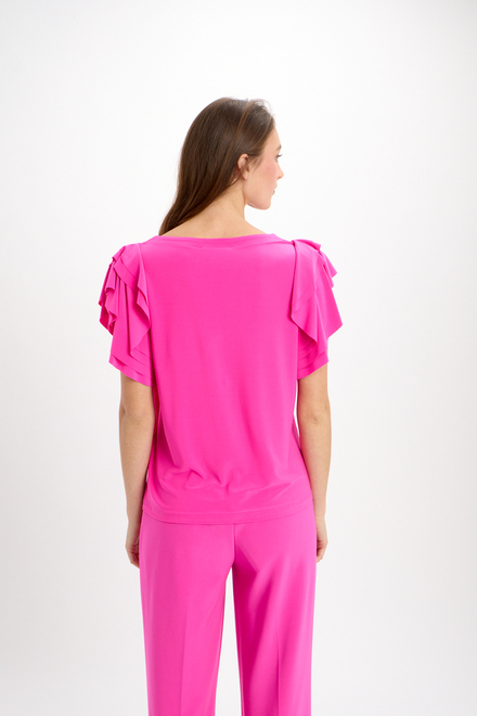 Tiered Sleeve Top Style 241005. Ultra Pink. 3