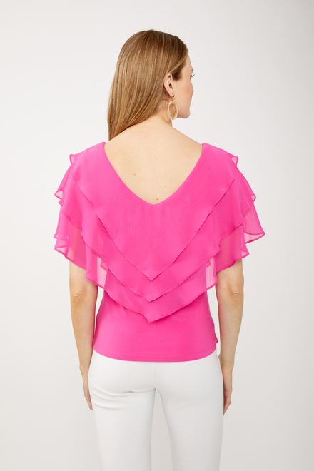 T-shirt 2-en-1 &agrave; volants mod&egrave;le 241020. Ultra Pink. 3