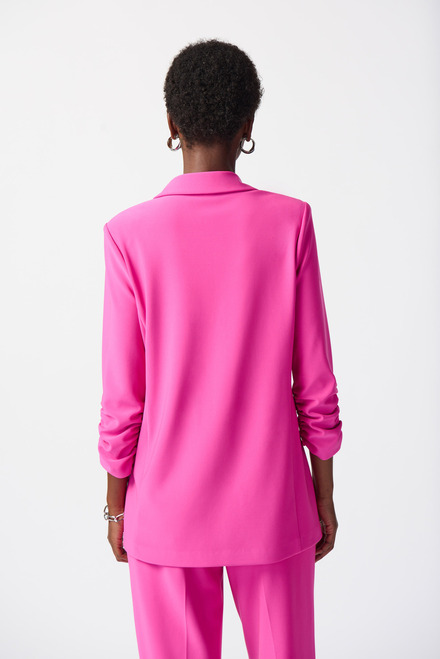 Gathered Sleeve Blazer Style 241031. Ultra Pink. 6
