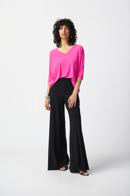 Oversized Bat Wing Sleeve Top Style 241044. Ultra Pink. 5