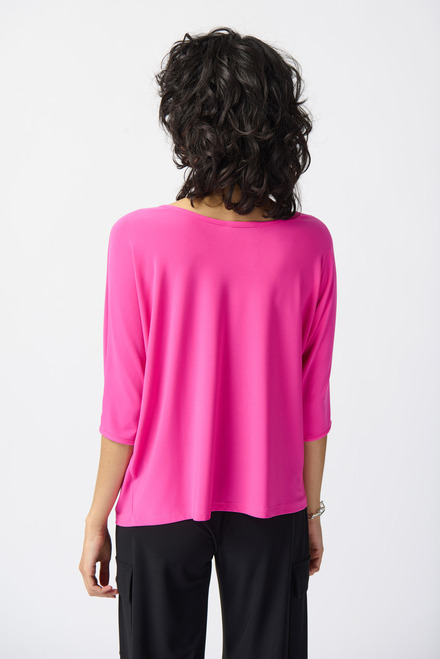 Oversized Bat Wing Sleeve Top Style 241044. Ultra Pink. 2