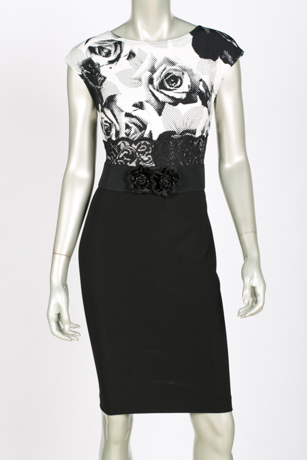 Joseph Ribkoff dress style 144812. Black/ivory