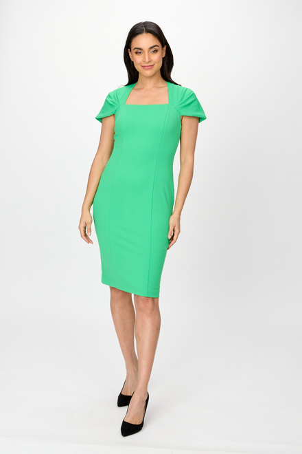 Short Sleeve Fitted Dress Style 241048. Island Green. 5