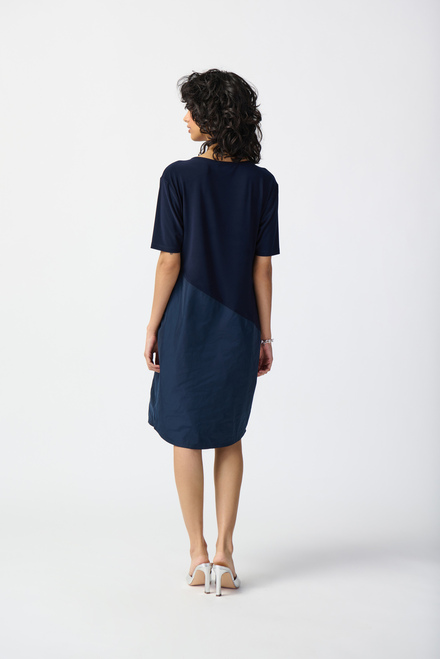 Two-Tone Voluminous Dress Style 241049. Midnight Blue. 2