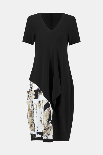 Large Pocket Dress Style 241055. Black/multi. 5
