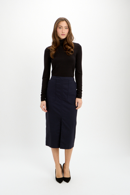 Midi Pencil Skirt Style 241064. Midnight Blue. 4
