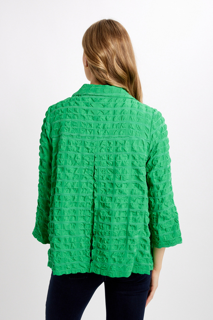 Textured &amp; Checkered Jacket Style 241069. Island Green. 2