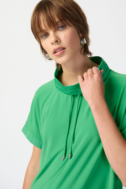 Stand Collar Two-Tone Top Style 241078. Island Green. 5