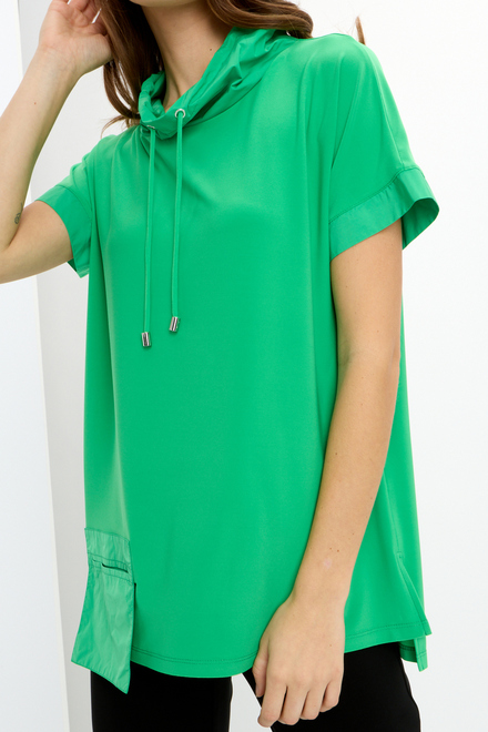 Stand Collar Two-Tone Top Style 241078. Island Green. 3