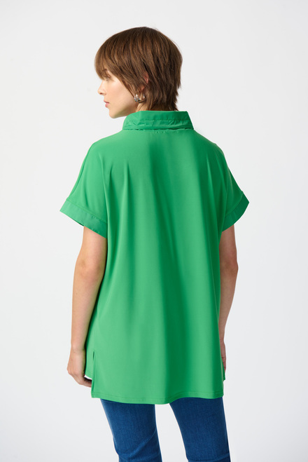 Stand Collar Two-Tone Top Style 241078. Island Green. 6