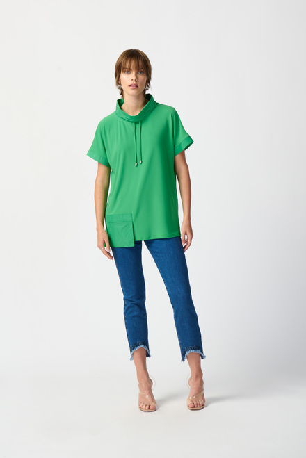 Stand Collar Two-Tone Top Style 241078. Island Green. 7