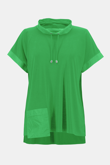 Stand Collar Two-Tone Top Style 241078. Island Green. 8