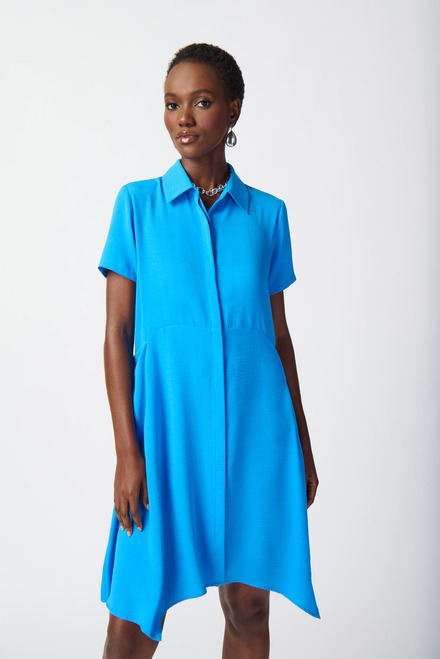 Short Sleeve T-Shirt Dress Style 241079. French Blue. 3