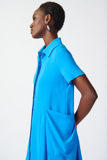 Robe chemise, manches courtes mod&egrave;le 241079. French Blue. 4