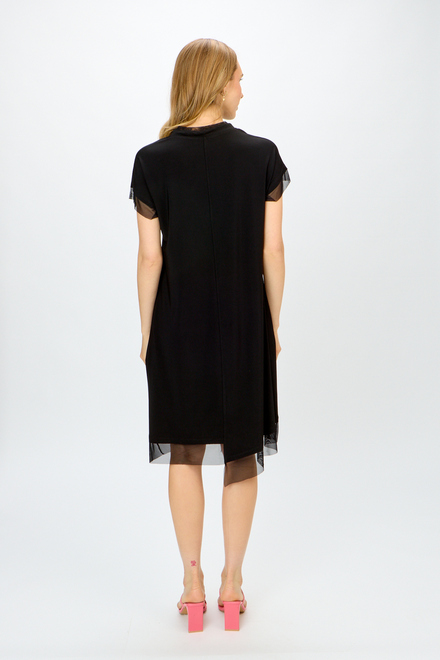 Drawstring Tulle Dress Style 241080. Black. 2