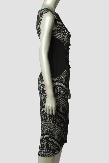 Joseph Ribkoff robe style 144829. Noir/argent. 2