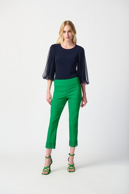 Stretch Detail Lace Pant Style 241102. Island Green. 4