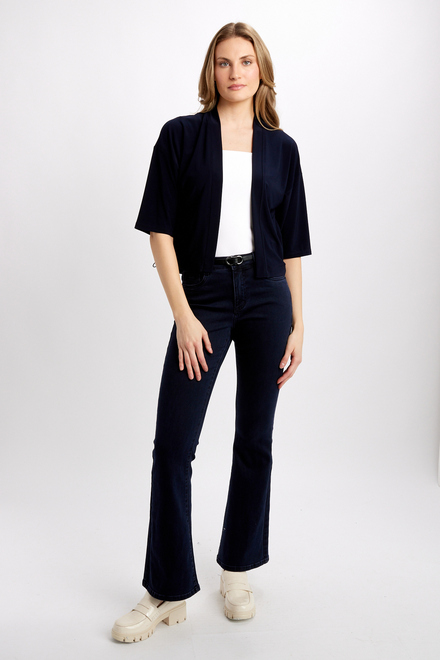 Gathered Cropped Cover-Up Style 241107. Midnight Blue. 4