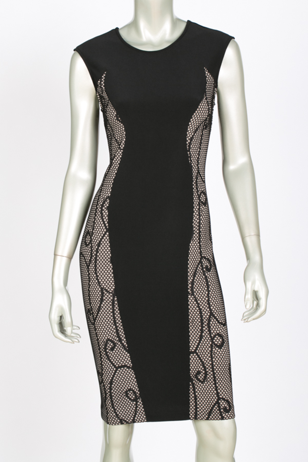 Joseph Ribkoff dress style 144837. Black/taupe