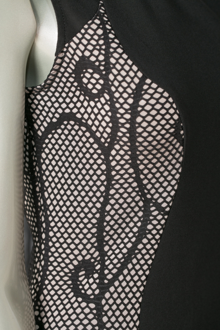 Joseph Ribkoff dress style 144837. Black/taupe. 4
