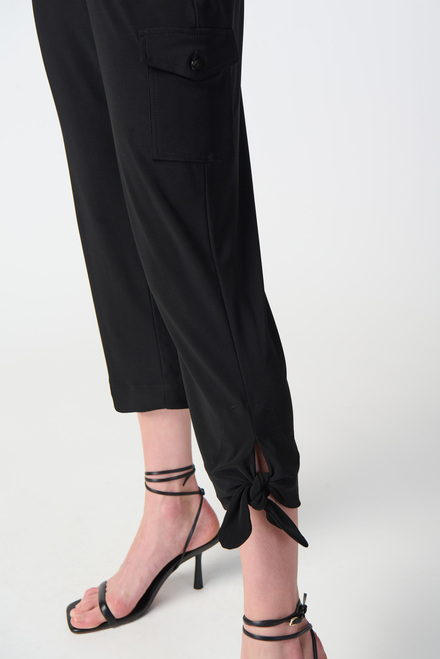 Tie Detail Pants Style 241111. Black. 3