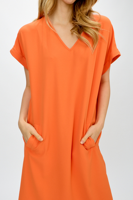 T-Shirt Dress with Pockets Style 241129. Mandarin. 2