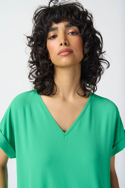 T-Shirt Dress with Pockets Style 241129. Island Green. 3