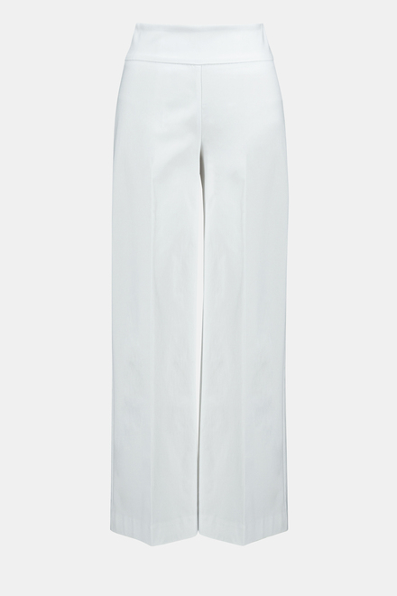 Pleated Straight Leg Pants Style 241136. White. 4