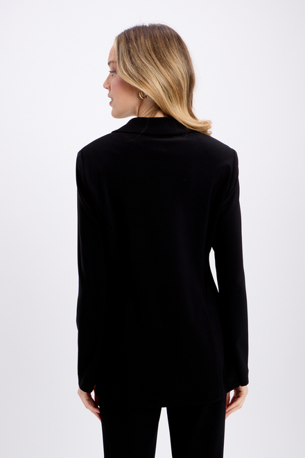 Double-Breasted Longline Blazer Style 241145. Black. 2
