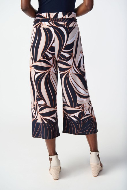 Loose-Fit Wave Print Pants Style 241150. Midnight Blue/multi. 2